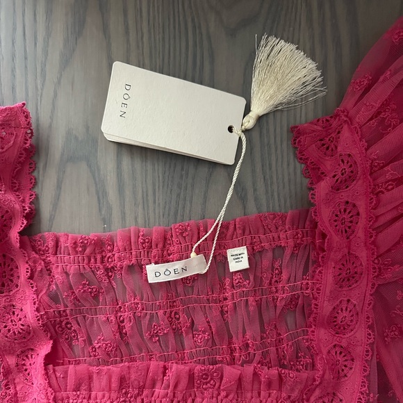 DOEN NADETTE LACE-TRIMMED EMBROIDERED MAXI DRESS - Picture 6 of 7